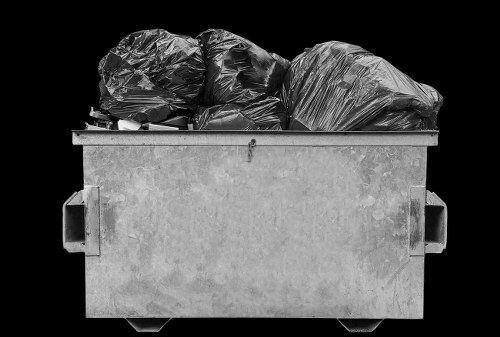 Collection van servicing businesses with segregated recycling