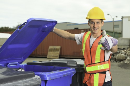 Local transfer station sorting recyclables near Wembley