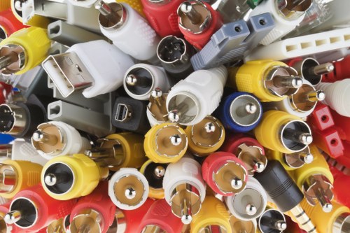 Crew handling commercial bins and safety equipment